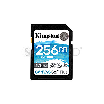 256GB Kingston SDG3/256GB Canvas Go! Plus R170/W90 SDXC UHS-I U3 Class 10 V30