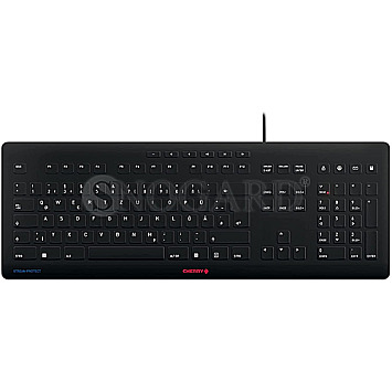 Cherry JK-8502DE-2 Stream Protect Keyboard Silikonschutzbezug QWERTZ USB schwarz