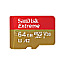 64GB SanDisk Extreme R170/W80 microSDXC UHS-I U3 A2 Class 10 V30 Kit