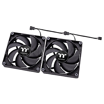 Thermaltake CL-F148-PL14BL-A CT140 140mm Case Fan Black 2er Pack