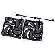 Thermaltake CL-F148-PL14BL-A CT140 140mm Case Fan Black 2er Pack