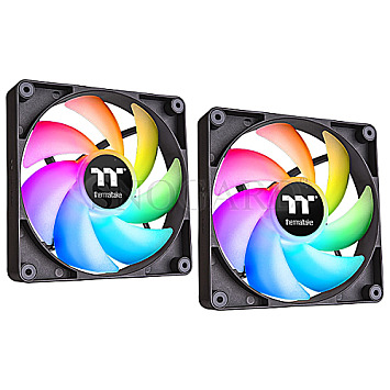 Thermaltake CL-F149-PL12SW-A CT120 ARGB Sync 120mm Case Fan Black 2er Pack