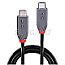 Lindy 36947 Anthra Line USB 4 Typ-C Kabel 80cm schwarz/grau