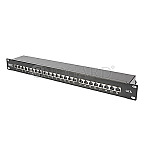 Digitus DN-91624S-EA-B Patchpanel 1HE 24-Port CAT6a geschirmt schwarz