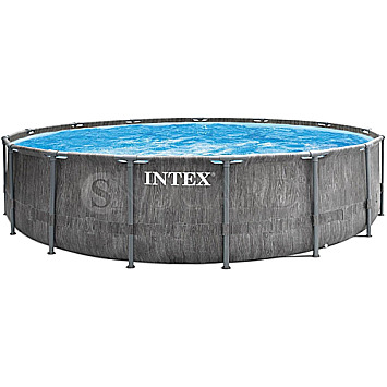 Intex 26744GN Prism Greywood Frame Pool Set 549x122cm grau
