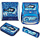 Herlitz 50043095 Loop Plus Blue Shark Schulranzen Set