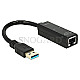 DeLOCK 62616 RJ45 Gigabit LAN Adapter USB 3.0 Typ-A schwarz