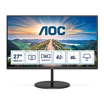 68.6cm (27") AOC U27V4EA IPS 4K Ultra HD Lautsprecher Blaulichtfilter
