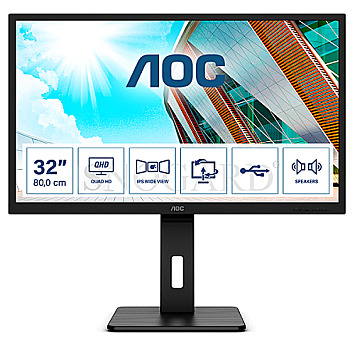 80cm (31.5") AOC Q32P2 IPS WQHD 2K UHD Lautsprecher Blaulichtfilter