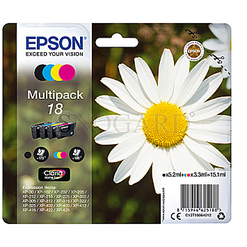 Epson 18 Claria Home 4 Patronen Tinte Multipack
