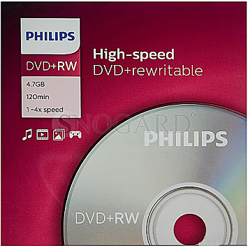 Philips DW4S4J05F DVD+RW 4.7GB 4x Speed 5er Jewelcase
