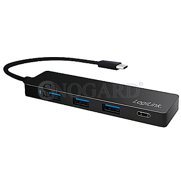 LogiLink UA0311 USB Hub 3x USB 3.0 + 1x USB-C 3.0 Port schwarz