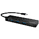 LogiLink UA0311 USB Hub 3x USB 3.0 + 1x USB-C 3.0 Port schwarz