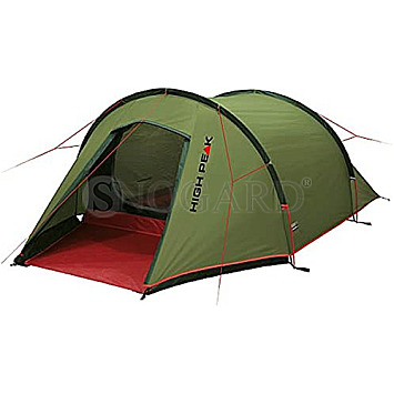 High Peak 10344 Kite 3 LW Tunnelzelt pesto/rot