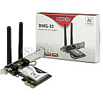 Inter-Tech 88888153 PowerOn DMG-33 PCIe x1 2.4GHz/5GHz WLAN Card Adapter