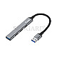 Equip 128960 4 Port USB Hub 3x USB 2.0 + USB 3.0 Aluminium