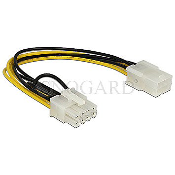 DeLOCK 83775 Power Cable PCIe 6pin Buchse -> PCIe 8pin Stecker 20cm