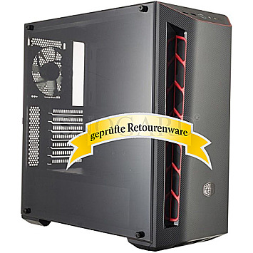 CoolerMaster MasterBox MB510L Carbon Window black/red