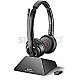 Plantronics 209215-02 Savi 8220 UC DECT Headset inkl. Basisstation USB schwarz