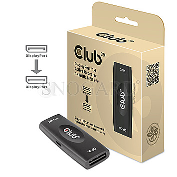 Club 3D CAC-1007 DisplayPort 1.4 Active Repeater 4K 120Hz schwarz