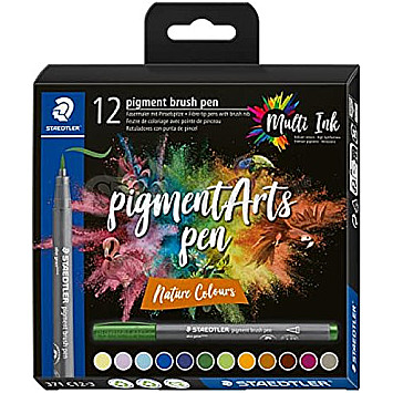 Staedtler 371 C12-3 MultiInk Pigment Arts Brush Pen 12er Set
