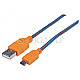 Manhattan 352734 HiSpeed USB 2.0 / Micro USB Typ-B Anschlusskabel 1m blau/orange