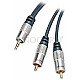 Good Connections HC-37030 Home Cinema 3.5mm Jack Male to 2x RCA Male 3m schwarz