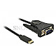 DeLOCK 62964 USB Typ-C -> Seriell DB9 RS232 Adapter Kabel 1.8m schwarz