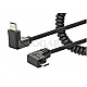 Manhattan 356244 Spiralkabel USB-C auf Micro-USB Ladekabel 1m abgewinkelt