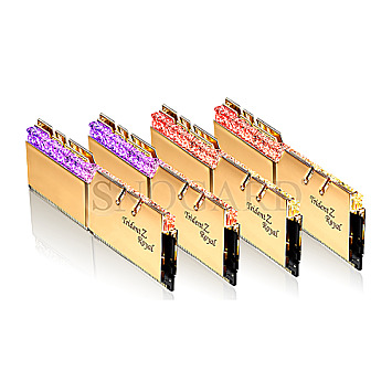 128GB G.Skill F4-3600C16Q-128GTRG Trident Z Royal RGB DDR4-3600 Kit gold