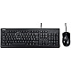 ASUS U2000 Keyboard + Mouse Set QWERTZ USB schwarz