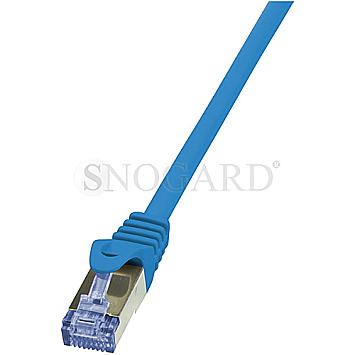 LogiLink CQ3026S PrimeLine Patchkabel S/FTP CAT6a 50cm blau