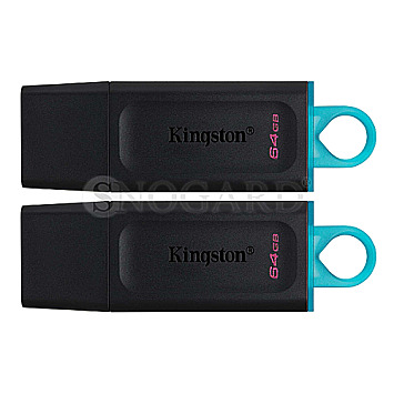 64GB Kingston DTX/64GB-2P DataTraveler Exodia USB-A 3.0 2er Pack schwarz