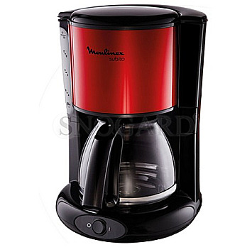 Moulinex FG360D Glas-Kaffeemaschine Subito rot metallic /schwarz