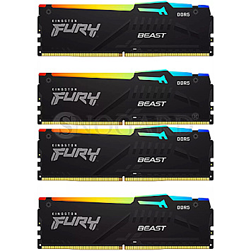 128GB Kingston KF552C40BBAK4-128 FURY Beast RGB DDR5-5200 Kit schwarz