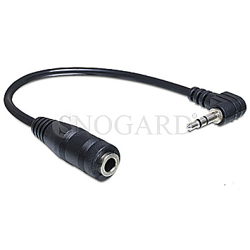 DeLOCK 65397 Klinkenadapter Kabel 2.5mm/Buchse 3.5mm 14cm abgewinkelt schwarz