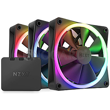 NZXT RF-R12TF-B1 F Series F120 RGB Matte Black LED-Steuerung 120mm 3er Pack