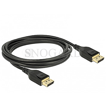 DeLOCK 85660 DisplayPort 1.4 Kabel 2x DisplayPort 1.4 Stecker 2m schwarz 8K 60Hz