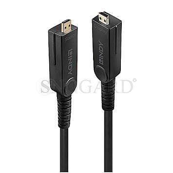 Lindy 38320 Fibre Optic Hybrid Micro HDMI 2.0 1K 60Hz 18G Kabel 10m schwarz