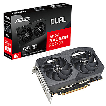 8GB ASUS DUAL-RX7600-O8G-V2 Dual Radeon RX7600 OC V2