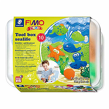 Staedtler 8039 01 Fimo Kids Modellier-Set Tool Box Sealife 10-teilig