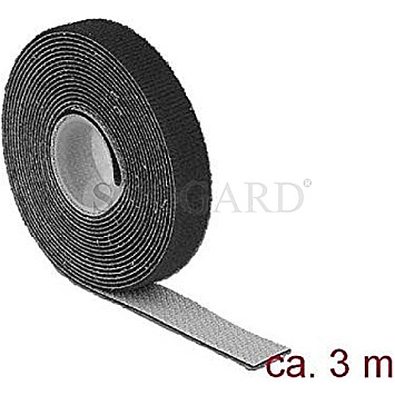 DeLOCK 18710 Klettband auf Rolle 3m x 13mm schwarz