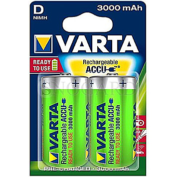 Varta 56720101402 Recharge Accu Power Mono D NiMH 3000mAh 2er Pack