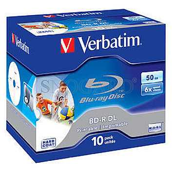 Verbatim 43736 BD-R DL Dual-Layer 50GB 6x Speed 10er Jewelcase printable