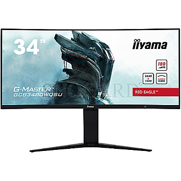 86.4cm (34") Iiyama G-Master GCB3480WQSU-B1 Red Eagle VA 165Hz FreeSync Curved