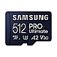 512GB Samsung PRO Ultimate R200/W130 microSDXC UHS-I U3 A2 Class 10 V30 Kit