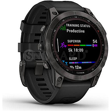 Garmin 010-02540-21 Fenix 7 Sapphire Solar silber/schwarz