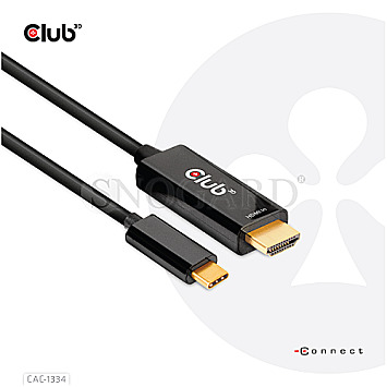 Club 3D CAC-1334 HDMI Typ-A -> USB-C aktiv 4K 60Hz 1.8m schwarz