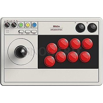 8BitDo Arcade Stick PC/Switch grau/schwarz/rot