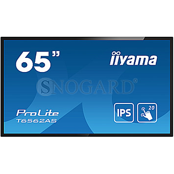 164cm (65") Iiyama ProLite T6562AS-B1 IPS 4K Ultra HD Touch Mediaplayer LAN SER